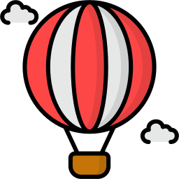 Hot air balloon icon