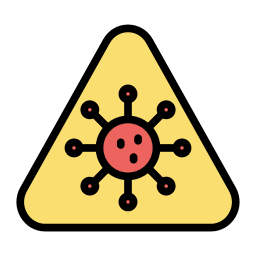 advertencia de virus icono