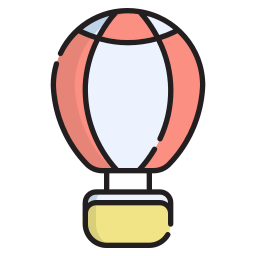 Hot air balloon icon