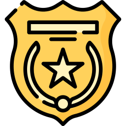 distintivo della polizia icona