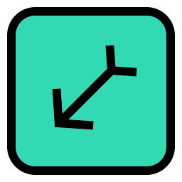 Down left arrow icon