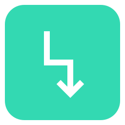 Zigzag arrow icon