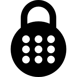Padlock with number code icon