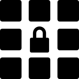 Code numbering lock icon