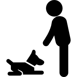 cachorro e um homem Ícone