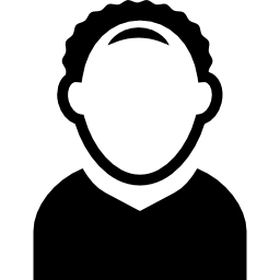 Male profile avatar without face icon