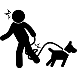 Dog with owner icon