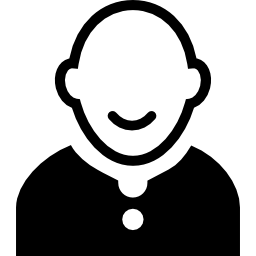 Smiling bald male avatar image icon