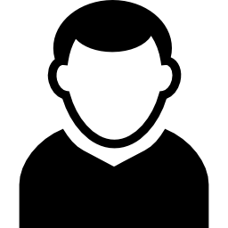 Man with short hair profile avatar icon