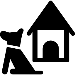 Dog and pets house icon