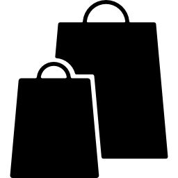 bolsas de compras, negro, pareja icono
