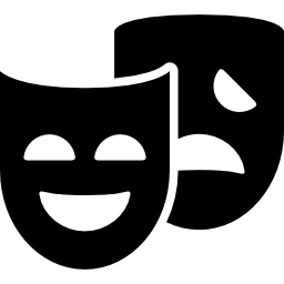 Theater masks couple icon