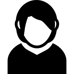 avatar einer person mit dunklen kurzen haaren icon