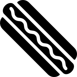 Hot dog top view icon