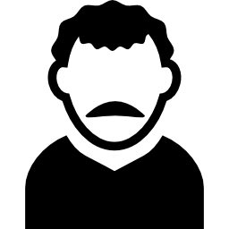 homme avec avatar moustache Icône