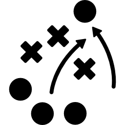 planificación de boceto táctico de fútbol icono