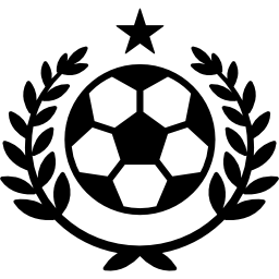 Triumph soccer ball symbol icon