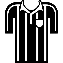 gestreiftes t-shirt des fußballspielers icon
