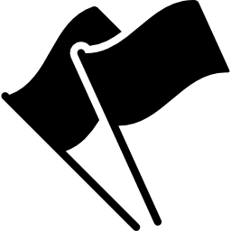 Two black flags icon