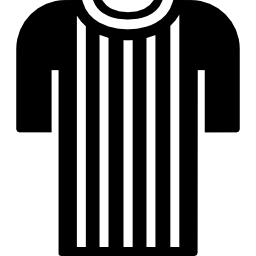 Striped sportive t shirt icon