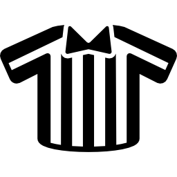 camiseta deportiva a rayas árbitro icono