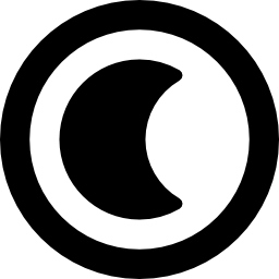 Moon in a circle icon