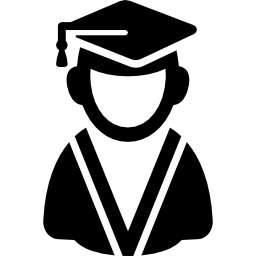 icono de usuario graduado icono