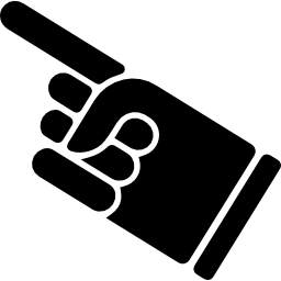 Hand with extended pointing finger icon