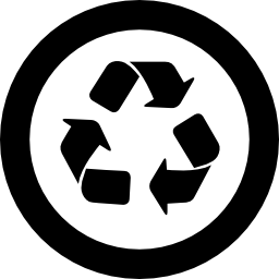 reciclar etiqueta circular icono