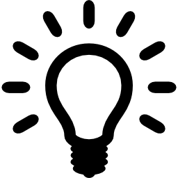 Bright lightbulb icon