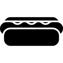 salchicha de hot dog en pan icono