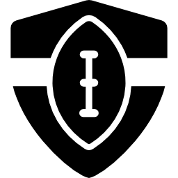 Football shield symbol icon