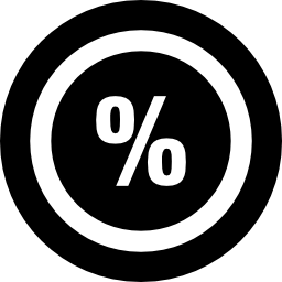 Percentage label icon