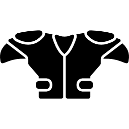 american football speler zwarte t-shirt stof icoon