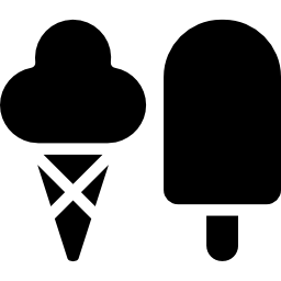 Ice creams couple icon