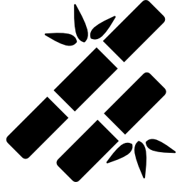 bamboestokken spa-ornament icoon