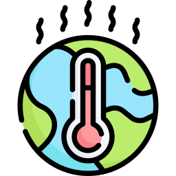 il riscaldamento globale icona