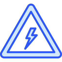 Знак опасности поражения электрическим током иконка