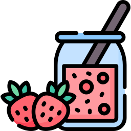 Strawberry jam icon