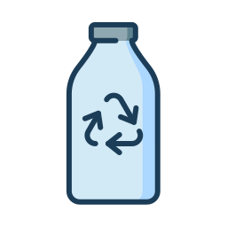butelka z recyklingu ikona