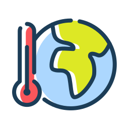 il riscaldamento globale icona