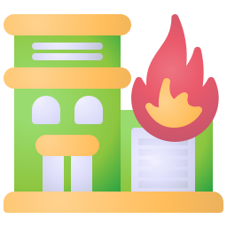 huis in brand icoon