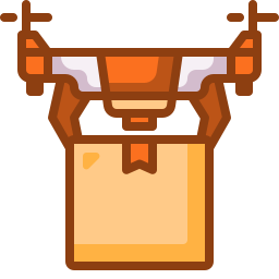 Drone delivery icon