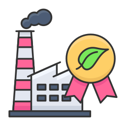 Eco factory icon