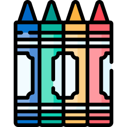 lápices de color icono