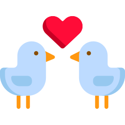 pájaros del amor icono