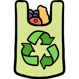 borsa per il riciclaggio icona