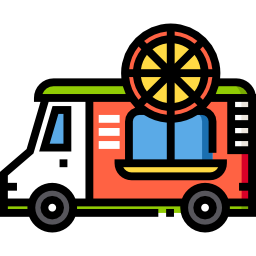 Pizza truck icon
