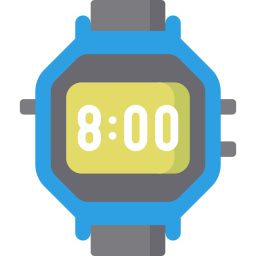 reloj digital icono