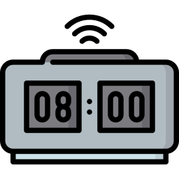 Digital alarm clock icon